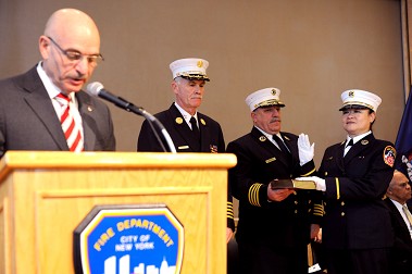 Division Chief Sophia Kwok takes the Oath of Office.