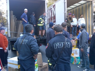 Firefighters from across the city helped with the 'UES Drop Off.'