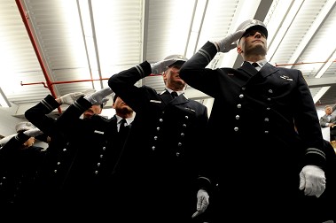 Fifty-eight members were promoted during the ceremony at the Fire Academy.