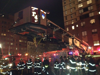 FDNY members operate above ground at the rescue.