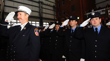 The newly promoted members during the ceremony.