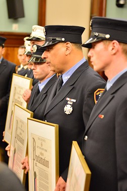 Firefighters Shane Clarke, Jose Ortiz and James Trainor.