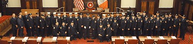 Firefighters from several firehouses came to City Council Chambers for the proclamation ceremony.