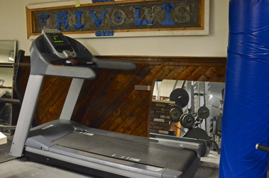 Some of the athletic equipment at Ladder 3's quarters.