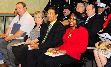 The honorees at the Employee Recognition Ceremony. Emma Hicks (in red) was honored during the ceremony for 40 years of service.