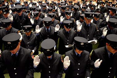 The new EMTs take the Oath of Geneva