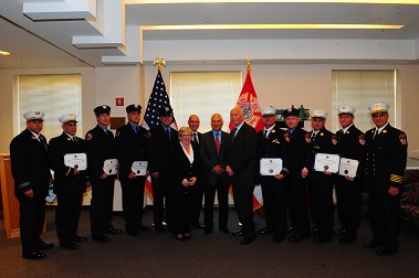 The Brick family, Salvatore Bommarito and the 10 scholarship winners.