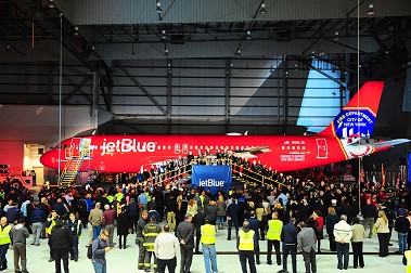 The new Jet Blue plane painted to honor the FDNY and FDNY Foundation.