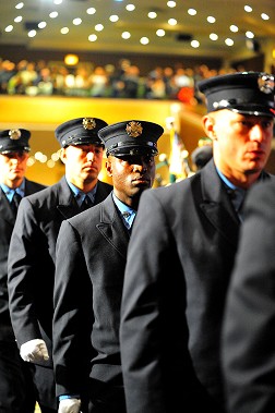 The 242 Probationary Firefighters during their graduation ceremony.