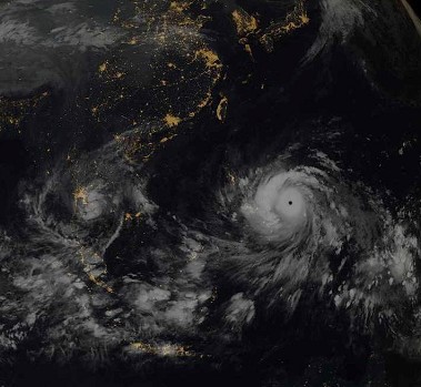 Typhoon Haiyan as it approached the Philippines.