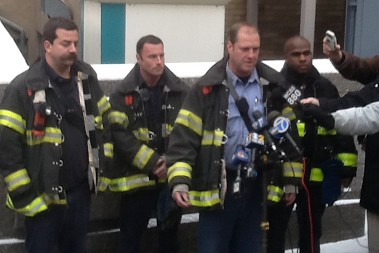 (L to R) FF George Gerrish, FF Ralph Costello, Capt. Dan O'Sullivan and Spencer Presume.