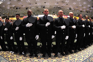 Forty-five lieutenants and four marine pilots were promoted.
