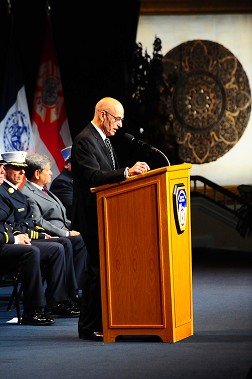 Salvatore Cassano speaks at his final event as Fire Commissioner.