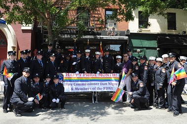 Fire Commissioner Daniel Nigro, firefighters and EMS members marched in the annual Parade.
