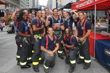 The firefighters featured in the 2015 Calendar of Heroes