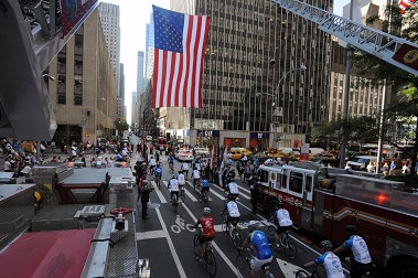 The Soldier Ride kicks off in Midtown Manhattan.
