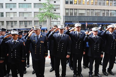 Dozens of members from the eight firefighters units attended the ceremony.
