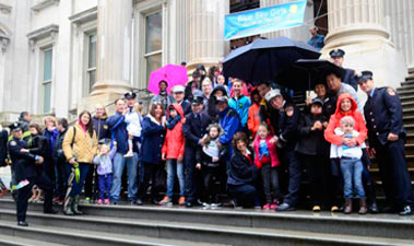 The group who participated in the 2014 Blue Sky Girls event.