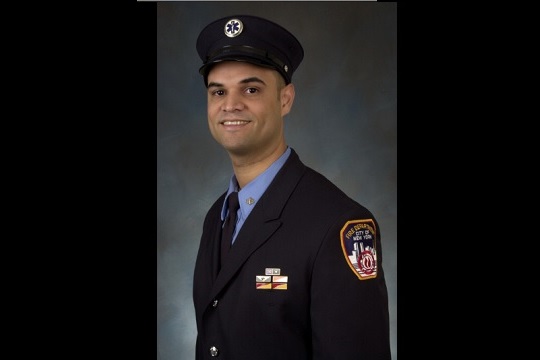 Paramedic Juan Henriquez of Station 8 in Manhattan