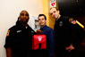 MT Peter Johnson, Assistant Medical Director Dr. Paul Barbara and Paramedic Shane Brady saved the life of a man in cardiac arrest at FDNY Headquarters.