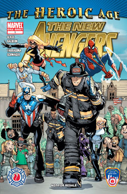front covers of the FDNY/Marvel comic book unveiled