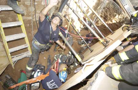 FDNY Responds: Trench Collapsed on Construction Worker in Brooklyn  486 3rd Street, Brooklyn, NY - August 1, 2005