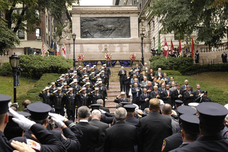 The FDNY celebrates Memorial Day on October 10, honoring the 10 active members who have died in the last year.