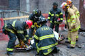 FDNY Members Rescue Worker Who Fell at Construction Site