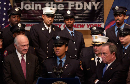 Firefighter Regina Wilson, a member of the FDNY's Recruitment and Diversity Unit, discusses her experiences as one of New York's Bravest.