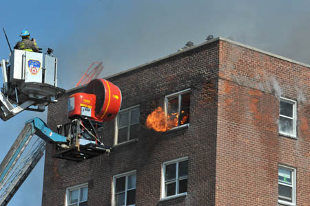 The study of wind-driven high-rise fires was funded through a $1 million grant from Federal Emergency Management Agency (FEMA) Assistance to Firefighters Grant for Research. 