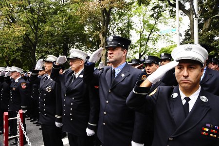 More than 8,000 FDNY members attended the FDNY�s 101st Memorial Day, honoring 15 active fire and EMS members who have died in the last year.