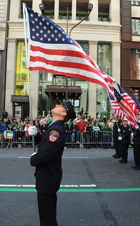Members marched up Fifth Avenue from 44th Street to 86th Street in Manhattan.
