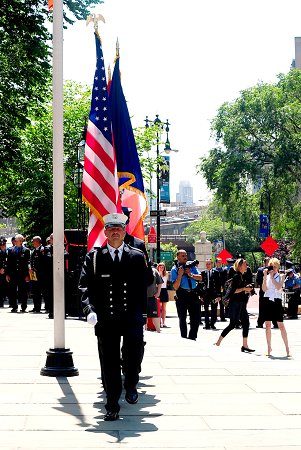 The Color Guard opens the Medal Day ceremony.