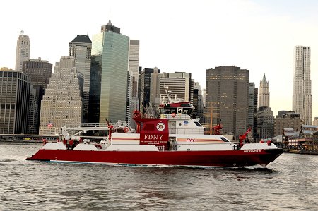 The new fireboat will replace the Firefighter, which is assigned to Marine 9 on Staten Island.