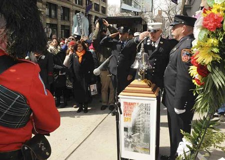 The Department honors the 100th anniversary of the Triangle Shirtwaist Factory fire.
