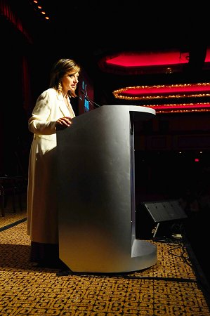 The FDNY Foundation Dinner Master of Ceremonies, Maria Bartiromo from CNBC.