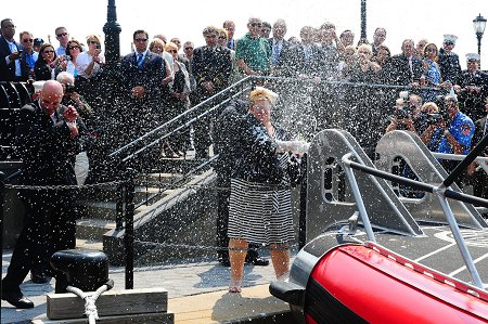 Lenore Koehler, Director of FDNY Special Events, christened the Bravest.