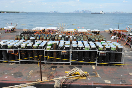 More than 32,000 lbs. of explosives were used in the show.