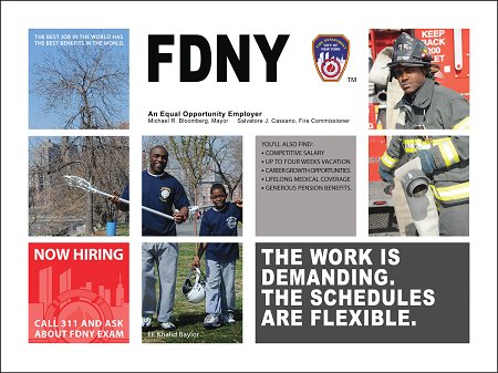 An ad featuring Firefighter Khalid Baylor.