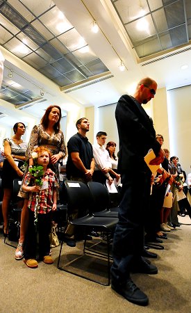 Family of all 55 FDNY members on the Wall were at the ceremony.
