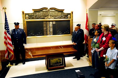 The Memorial Wall lists the names of 55 FDNY members who died in the last 10 years as a result of WTC-related illnesses.