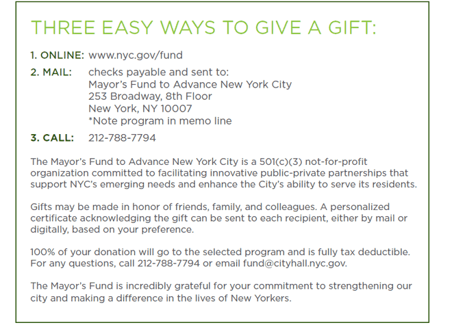 The Mayor's Fund to Advance New York City