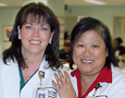 Nurses Viriginia Tufaro and Marilyn Ho of Jacobi Hospital