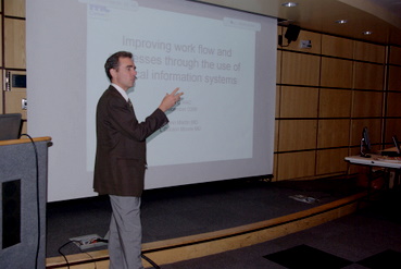 L. Gordon Moore MD Lecturing at Elmhurst Hospital
