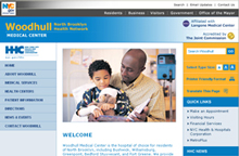 Woodhull Medical Center website home page