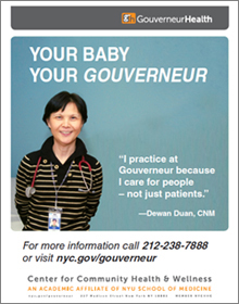 Dewan Duan featured in new Gouverneur Health marketing materials. Dewan Duan featured in new Gouverneur Health marketing materials.