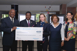 Haiti relief check presentation