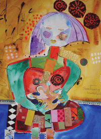 'Sanctuary' by Markee Sullivan is part of Gouverneur Healthcare Center's month-long art exhibit focused on prenatal themes.