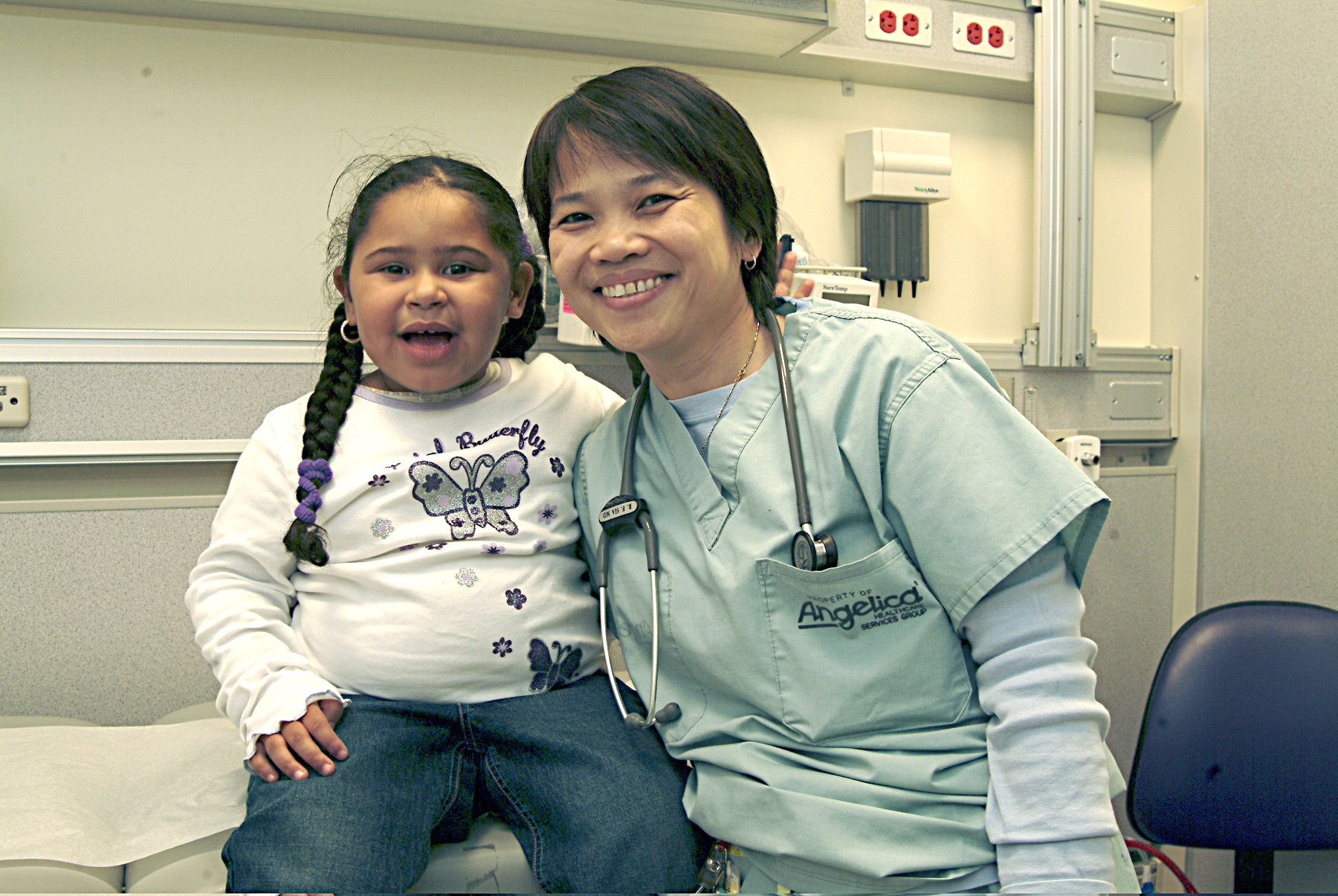 Pediatrician provides care for child