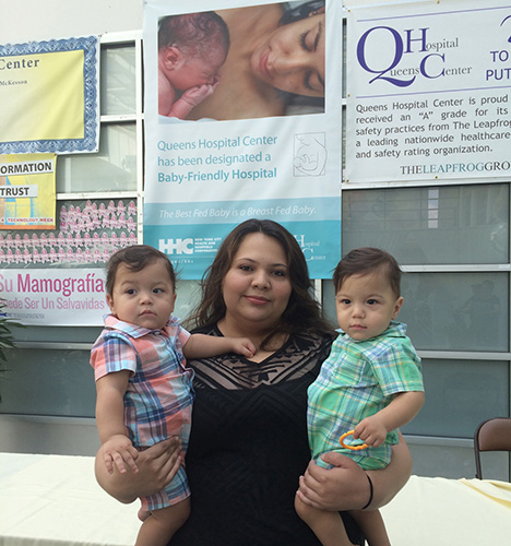 Mother at Baby-Friendly Queens Hospital Center